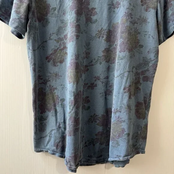 Vintage y2k Abercrombie & Fitch Garmen Dyed Floral Print T-shirt Top Sz L - Picture 12 of 14